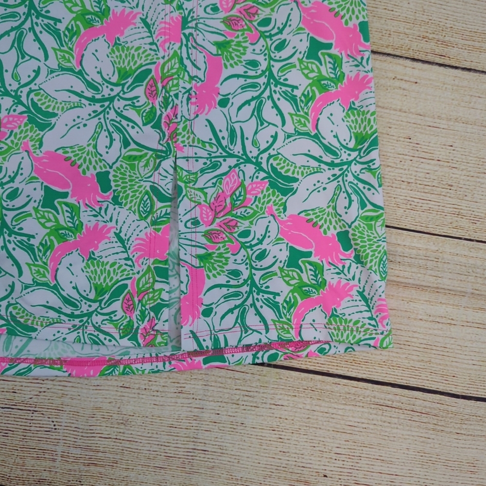 Lilly Pulitzer Kellyann Skirted Swim Bottom Botanical Green Just Wing It  12 - Picture 3 of 9